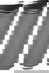 Untouchable Half-Round Plastic Receptacle, 21 gal, Plastic, Beige